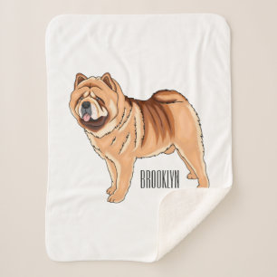 Chow Chow dog cartoon illustriert Sherpadecke