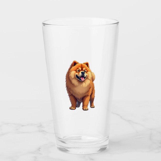 Chow Chow Dog Chinese Dog Breed for a Chow Chow Co Glas (Vorderseite)