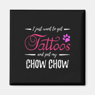 Chow Chow Dog Lover Tattoo Shirt Funny Dog Mama Gi Magnet