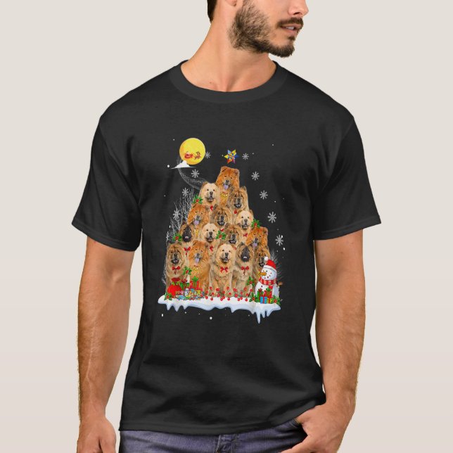 Chow Chow Dog  Matching Santa Chow Chow Christmas  T-Shirt (Vorderseite)