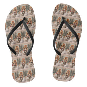 Chow Chow Dog Reiten Motorrad Weihnachten Flip Flops