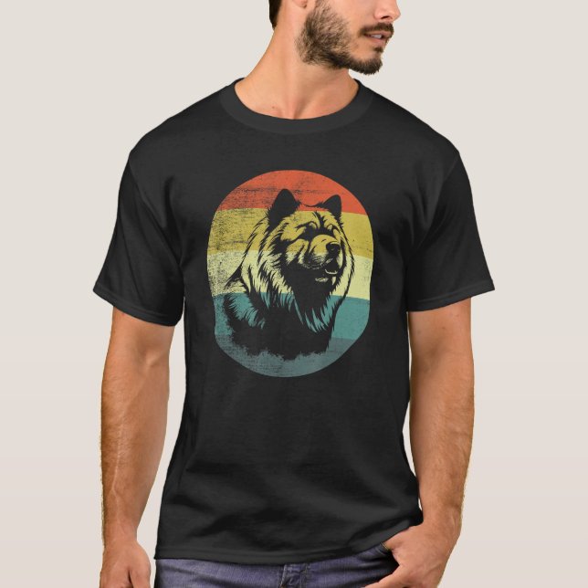 Chow Chow Dog Retro Design T-Shirt (Vorderseite)