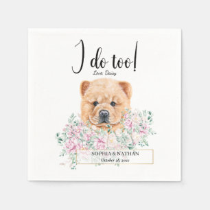 Chow Chow Dog Wedding Cocktail Napkins Serviette