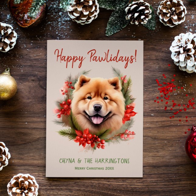 Chow Chow Dog Weihnachten glücklich Pawlidays Feie (Von Creator hochgeladen)