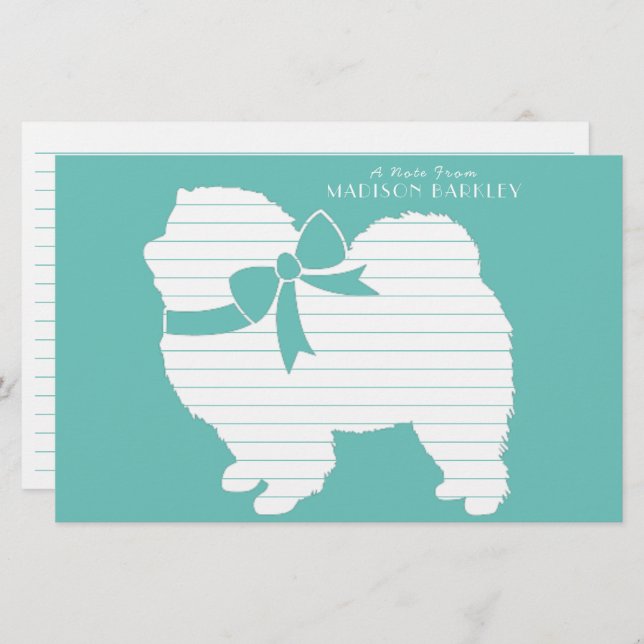 Chow Chow Doppy Welpe Briefpapier (Vorne/Hinten)