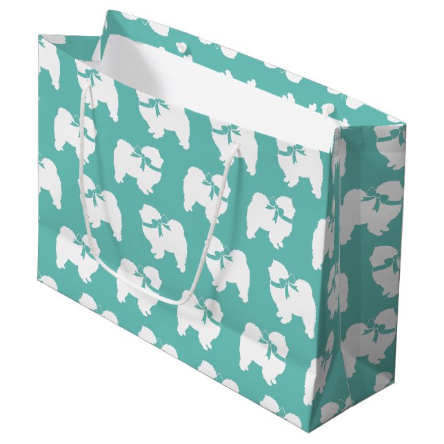 Chow Chow Doppy Welpe Große Geschenktüte (Vorderseite Schrägansicht)