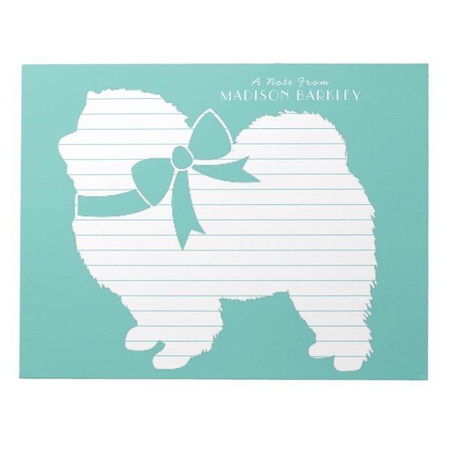 Chow Chow Doppy Welpe Notizblock (Vorderseite)