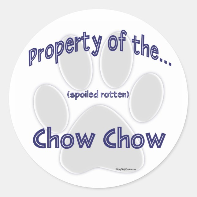 Chow Chow-Eigenschaftenkleber Runder Aufkleber (Vorderseite)