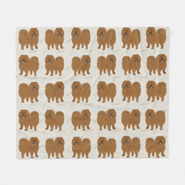 Chow Chow Fleece Blanket (Vorderseite (Horizontal))