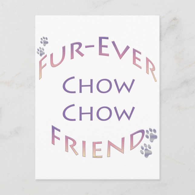 Chow Chow Furever Postkarte (Vorderseite)