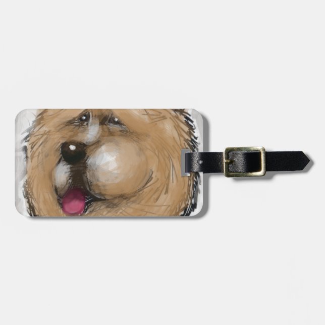 Chow Chow Gepäckanhänger (Vorderseite horizontal)