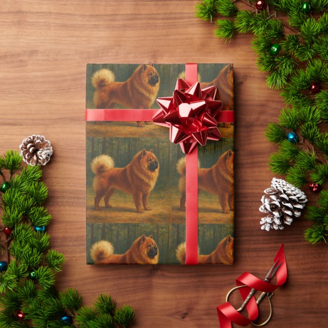 Chow Chow Geschenkpapier (Feiertagsgeschenk)