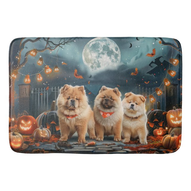 Chow Chow Halloween Spooky Badematte (Vorderseite)