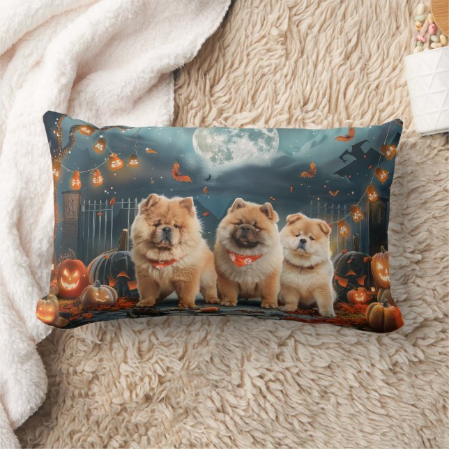 Chow Chow Halloween Spooky Lendenkissen (Decke)