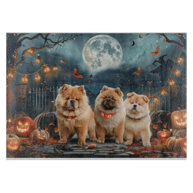 Chow Chow Halloween Spooky Schneidebrett (Vorderseite)