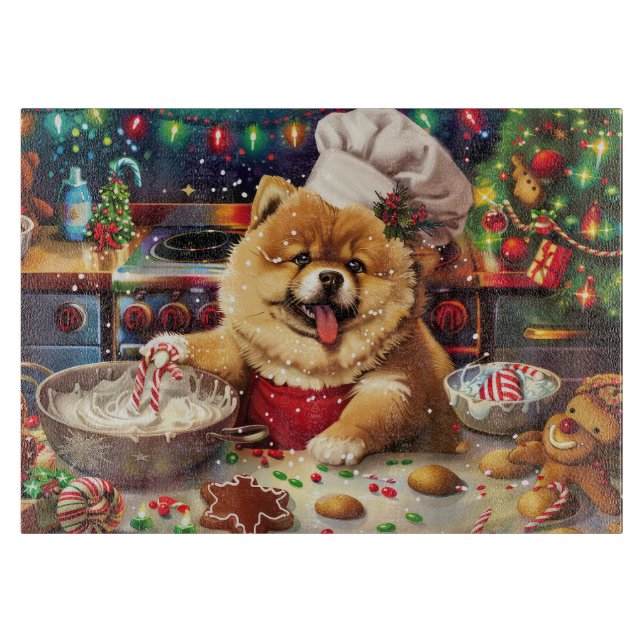 Chow Chow Holiday Baking: Feierliche Weihnachten Schneidebrett (Vorderseite)