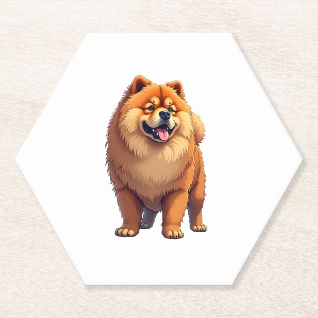 Chow Chow Hund Chinesische Hunde für eine Chow Cho Untersetzer (Vorderseite)