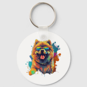 Chow Chow Hund Chinesische Hunde Rasse für eine Ch Schlüsselanhänger