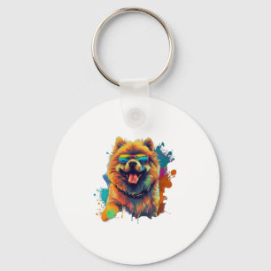 Chow Chow Hund Chinesische Hunde Rasse für eine Ch Schlüsselanhänger