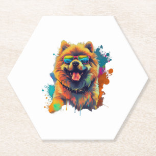 Chow Chow Hund Chinesische Hunde Rasse für eine Ch Untersetzer