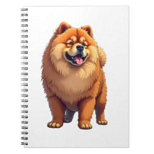 Chow-Chow-Hund Chinesische Hunderasse für einen Ch Notizblock