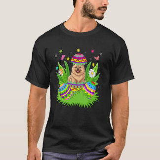 Chow Chow Hund Frohe Ostern Hase Ei Suche Chow Cho T-Shirt