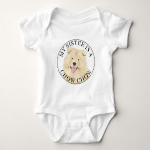 Chow-Chow-Hund große Schwester Baby Strampler