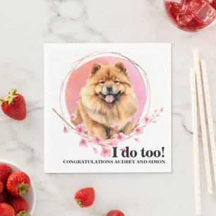 Chow Chow Hund Hochzeit Napkins mit Hund Foto Serviette