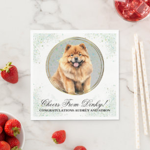 Chow Chow Hund Hochzeit Servietten Mit Hunde Foto