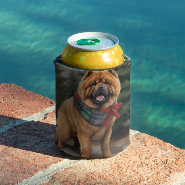 Chow Chow Hund im Schnee Weihnachten Dosenkühler (In Situ Pool)