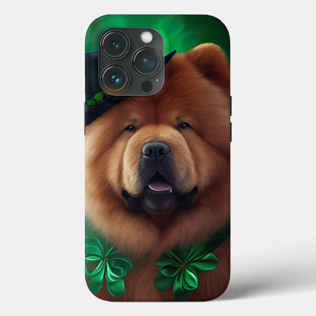 Chow Chow Hund in St. Patrick's Day Dress Case-Mate iPhone Hülle (Rückseite)