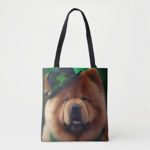 Chow Chow Hund in St. Patrick's Day Dress Tasche