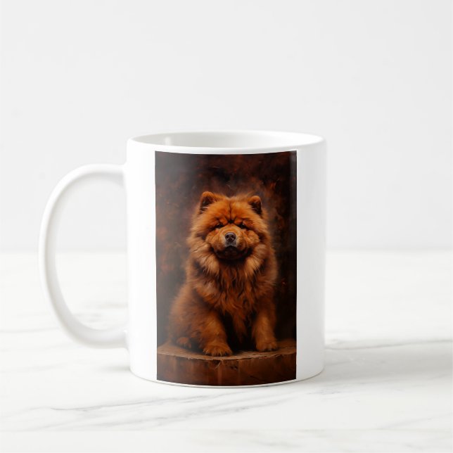 Chow-Chow-Hund Kaffeetasse (Links)
