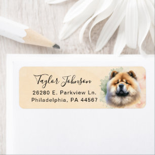 Chow Chow Hund Rücksende-Adressetikett