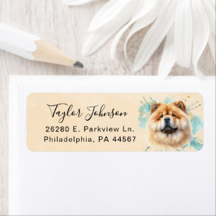 Chow Chow Hund Rücksende-Adressetikett