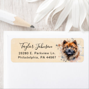 Chow Chow Hund Rücksende-Adressetikett
