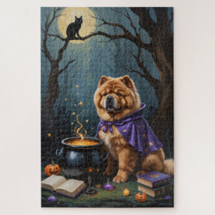 Chow-Chow-Hund - Whimsical Halloween-Malerei