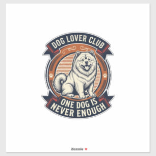 Chow Chow Hundeshirt Ein Hund ist nie genug Retro Aufkleber