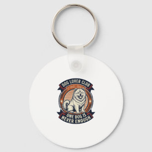 Chow Chow Hundeshirt Ein Hund ist nie genug Retro  Schlüsselanhänger