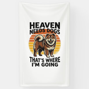 Chow Chow Hundeshirt Himmel Tribut Vintage Gravur Banner