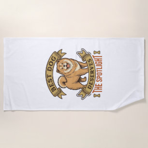 Chow Chow-Hundeshirt Vintage-Gravur Lustiges Haust Strandtuch