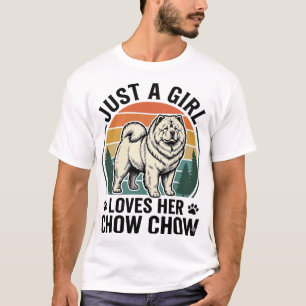 Chow Chow Hundeshirt Vintage Mädchen Hunde Liebhab T-Shirt