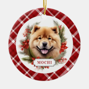 Chow Chow Keramik Circle Ornament