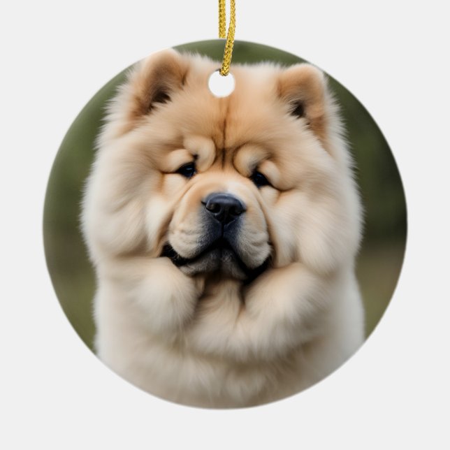 Chow Chow Keramik Ornament (Vorne)