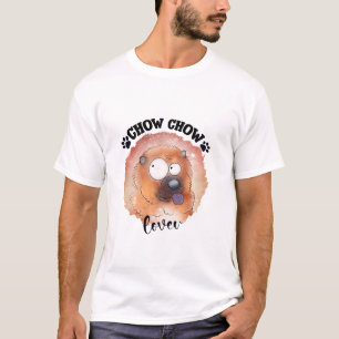 Chow Chow Liebhaber Fluffiger Hund Wasserfarben Ku T-Shirt