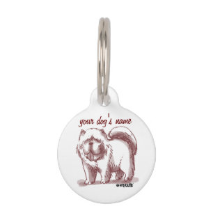 Chow Chow lustigen Cartoon Haustiermarke