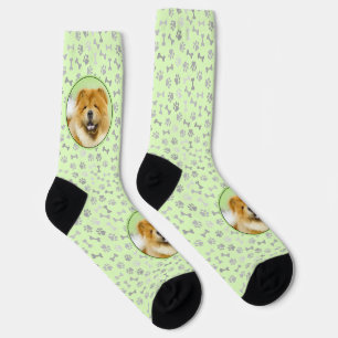 Chow Chow Malerei - Süße originelle Hundekunst Socken