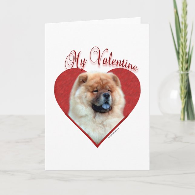 Chow-Chow mein Valentinsgruß Feiertagskarte (Vorderseite)