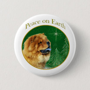 Chow Chow Peace Button