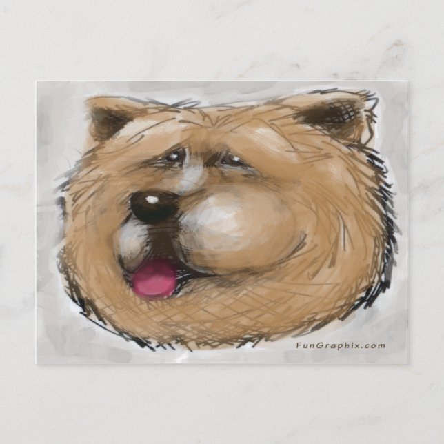 Chow Chow Postkarte (Vorderseite)
